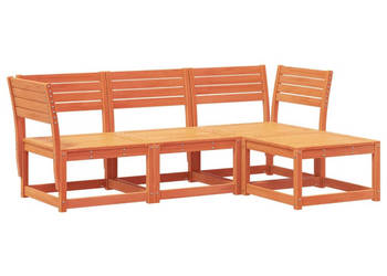 4-cz. zestaw mebli ogrodowych woskowy brąz drewno sosnowe WM-3216907