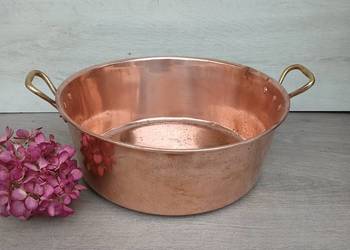 Duża miedziana misa miedziany garnek do powideł i konfitury poj. 12 litrów