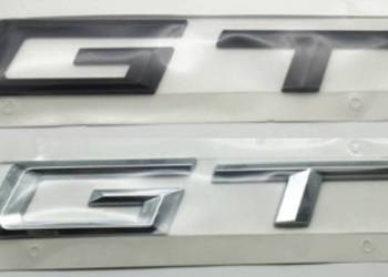 NOWE logo GT emblemat znaczek czarny | srebrny