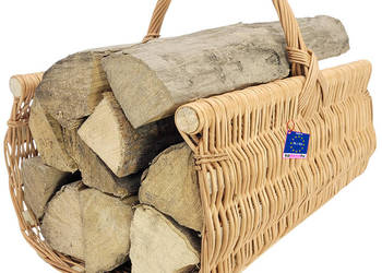 Kosz wiklinowy na drewno Rynna 60x47x40cm koszyk kominkowy