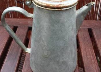 Stary aluminiowy dzbanek do kawy/herbaty retro vintage