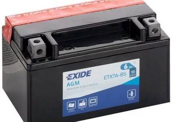 Akumulator motocyklowy EXIDE ETX7A-BS YTX7A-BS 12V 6Ah 90A E