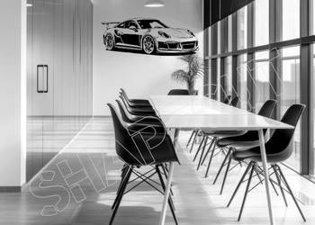 NAKLEJKA NA ŚCIANĘ PORSCHE 100cm X 40cm NALEPKA BEZ TŁA PREZENT ŚWIĘTA