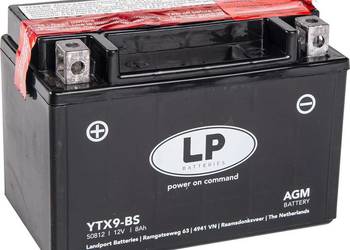 Akumulator motocyklowy 8Ah 110A Landport YTX9-BS