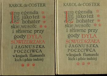 Przygody Dyla Sowizdrzała - Karol de Coster  2 egzemplarze