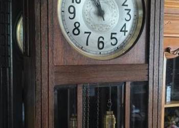 Lenzkirch 1922 r. zegar stojący piękny dostojny "chłop"gabinetowy