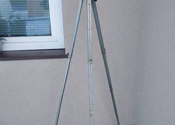 Stary solidny statyw fotograficzny stalowy rozkładany DDR Arthur Pohl APD