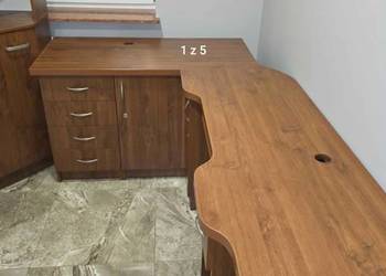 Duży Zestaw Gabinetowy: Narożne Biurko (300 cm!)  Szafa/Regał