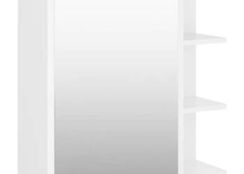 Szafka z lustrem biała 625x205x64 cm materiał drewnopochodny WM-803308