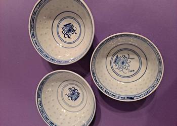 Porcelana chińska ryżowa MISECZKI 3 szt
