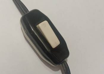 Stary Wyłącznik Włącznik Przełącznik Kabel Lampka PRL Lata 60 70 Bakelit