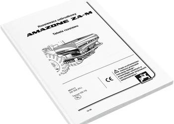 Amazone ZA-M ZAM tabele wysiewu OM Instrukcja PL