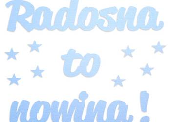 Radosna to nowina. Styropianowy napis na jasełka. Święta