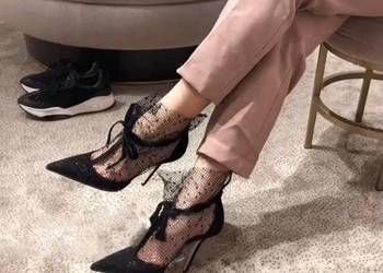 Czółenka z siateczką czarne z 34-39