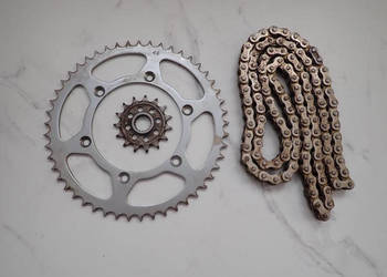 NAPĘD ZĘBATKA PRZÓD 15Z TYŁ 49Z ŁAŃCUCH 520 SUZUKI RMZ 450 06-08R