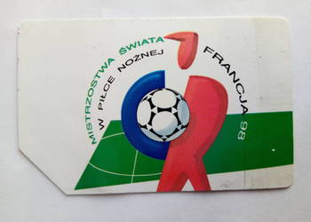 Karta telefoniczna przedstaw MŚ futbol Francja 98r.25 impul.