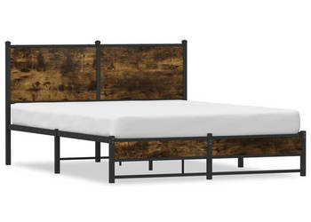 Łóżko Czarne Metalowe Rama Łóżka Metalowa Ze Stelażem 140x190 cm WM-4007832