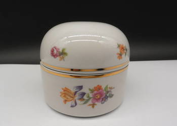 Puzdro/bombonierka Lichte Fine China Porcelana z Turyngii – Motyw Kwiatowy