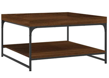 Stolik kawowy brązowy dąb 80x80x45 cm WM-832817