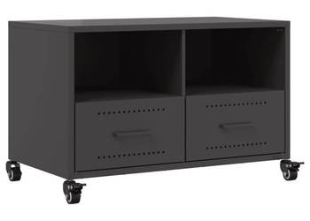Szafka RTV czarna 68x39x435 cm stal WM-846698