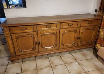 Duża komoda dębowa rzeźbiona dąb rustykalny