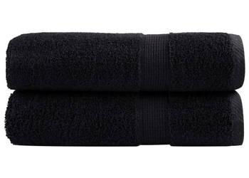 Ręczniki premium SOLUND 2 szt. czarne 70x140 cm 600 g/cm² WM-137428