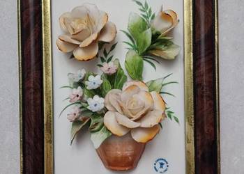 Capodimonte obraz porcelana antyk