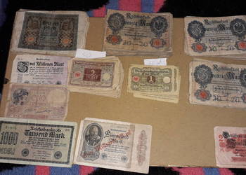 Spora ilość starych niemieckich banknotów