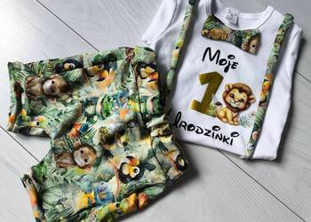 Komplet safari na pierwsze urodzininy chłopca lew