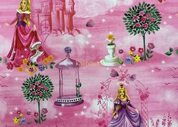 Tkanina dekoracyjna do pokoju dziecinnego Bajka 63 Magiczna Księżniczka