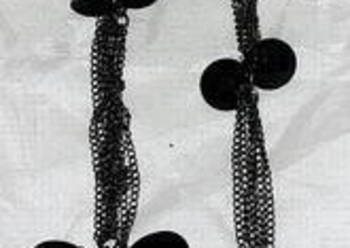 Naszyjnik łańcuszkowy czarny, długi