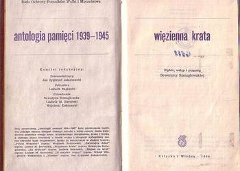 (9907) WIĘZIENNA KRATA (ANTOLOGIA PAMIĘCI 1939-1945)