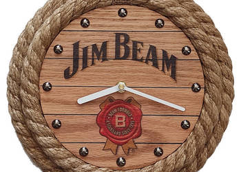 Styl Jim Beam Zegar Gustowny prezent na dzień chłopaka