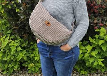 Beżowa torba crossbody handmade