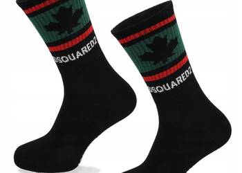 Skarpety męskie Dsquared2 classic - czarne 12-pak, rozmiar 40-46