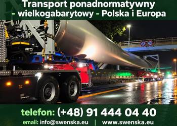 Transport ponadnormatywny - wielkogabarytowy - Polska i Europa