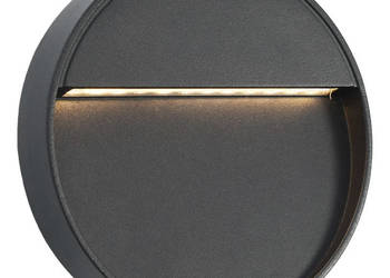 Lampy ścienne zewnętrzne LED 2 szt. 3 W czarne okrągłe WM-45658