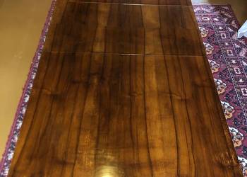 Rozkładany stół patyczak do jadalni z okresu PRL plus krzesła