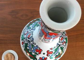 Vintage! Porcelanowa, ręcznie malowana butelka po Metaxie.