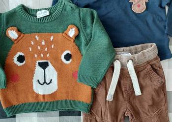 Zestaw ubranek dla chłopca ok.10szt + kurtka roz.80cm, 12 miesięcy