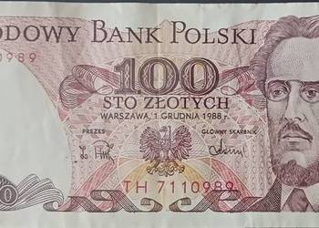 100 złotych  1.XII.1988 seria TH