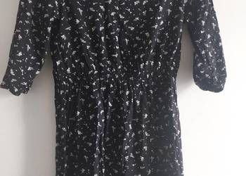 Sukienka czarna w białe wzorki C&A  rozm. M/L