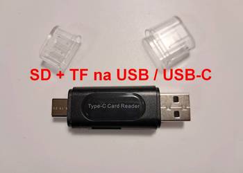 Czytnik kart pamięci SD micro TF na USB oraz USB-C