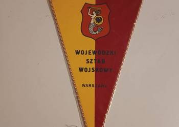 Proporczyk Wojewódzki Sztab Wojskowy Warszawa. WP. Wojska pancerne.