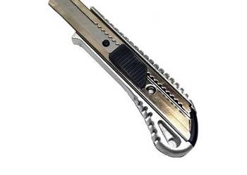 NÓŻYK do Tapet 18mm Metalowy Korpus, ŁAMANE OSTRZE 18mm