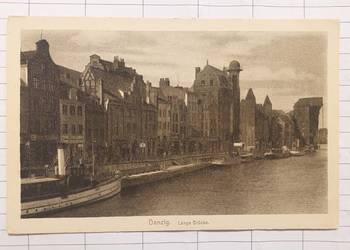 nr1 Stara pocztówka kartka pocztowa Gdańsk Danzig przedwojenna Lange Brucke