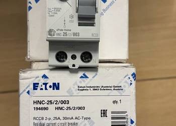WYŁĄCZNIK RÓŻNICOWOPRĄDOWY 1F 1P HNC 25A EATON