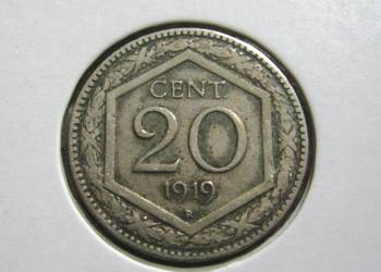 Włochy 20 Centasimi 1919r - SKRĘTKA