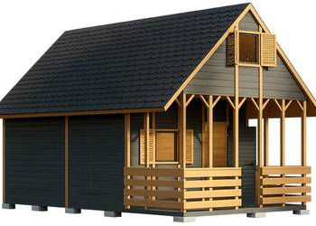 DOMEK LETNISKOWY DREWNIANY CAŁOROCZNY 4m/4m 15mm