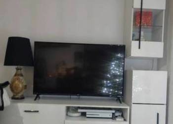 Szafki wiszące biały połysk szkło 2 sztuki